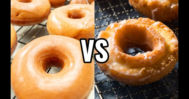 Glazed Donut vs. Old-Fashioned Donut