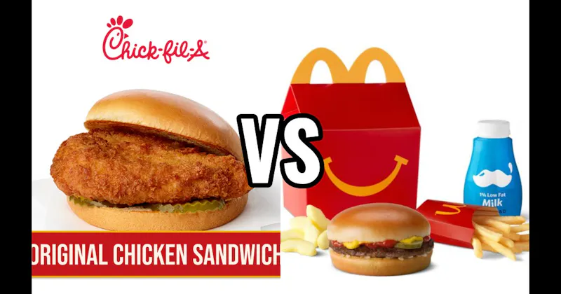 Chick-fil-A Original Chicken Sandwich vs. McDonald’s Happy Meal