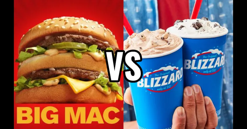 Dairy Queen Blizzard  vs. McDonald’s Big Mac