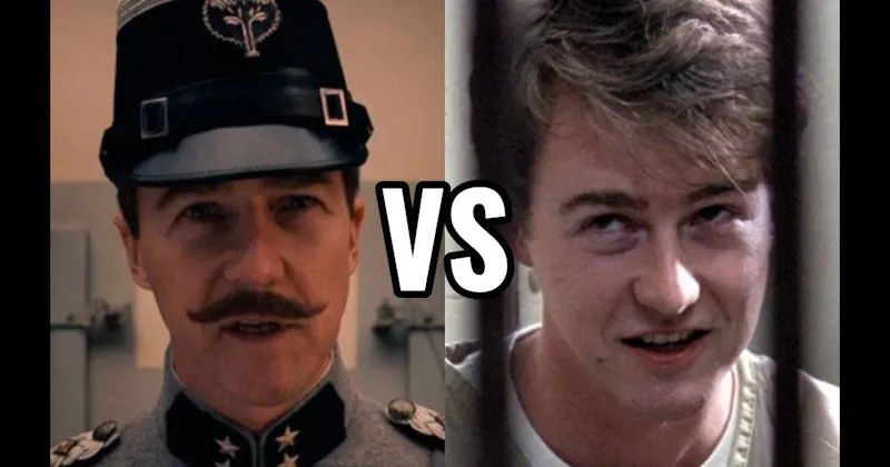 Aaron Stampler in 'Primal Fear' vs. Henckels in 'The Grand Budapest Hotel'