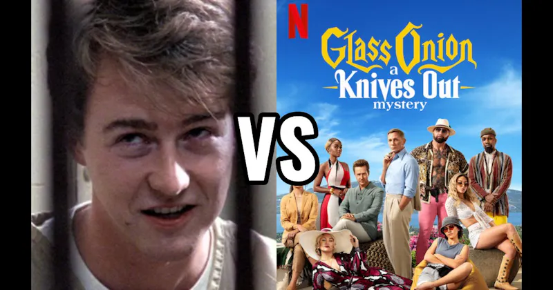 Aaron Stampler in 'Primal Fear' vs. Miles Bron in 'Glass Onion'