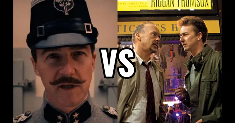 Henckels in 'The Grand Budapest Hotel' vs. Mike in 'Birdman'