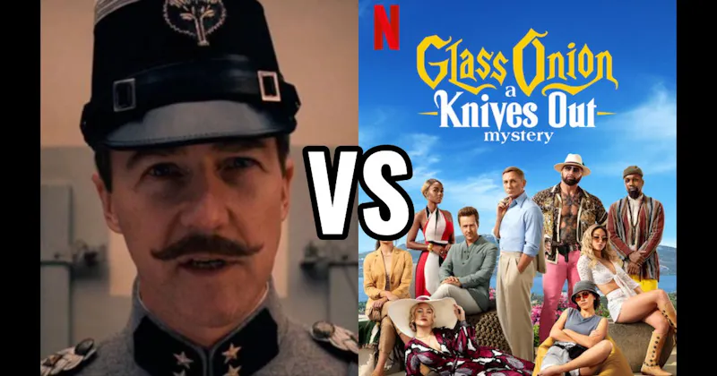 Henckels in 'The Grand Budapest Hotel' vs. Miles Bron in 'Glass Onion'