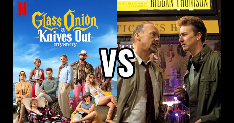 Mike in 'Birdman' vs. Miles Bron in 'Glass Onion'