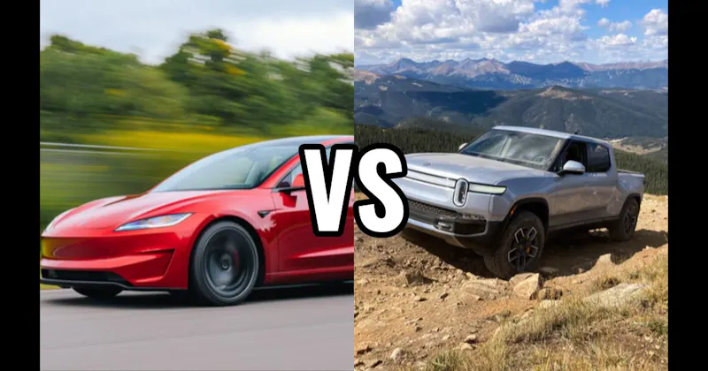 Rivian R1T vs. Tesla Model 3
