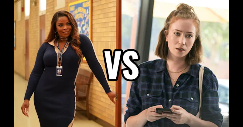 Hannah Einbinder in 'Hacks' vs. Janelle James in 'Abbott Elementary'