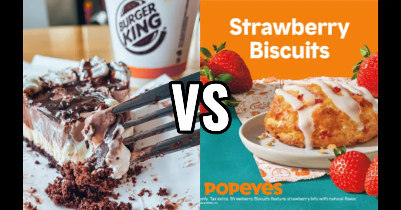 Burger King Hershey’s Sundae Pie vs. Popeyes Strawberry Biscuit