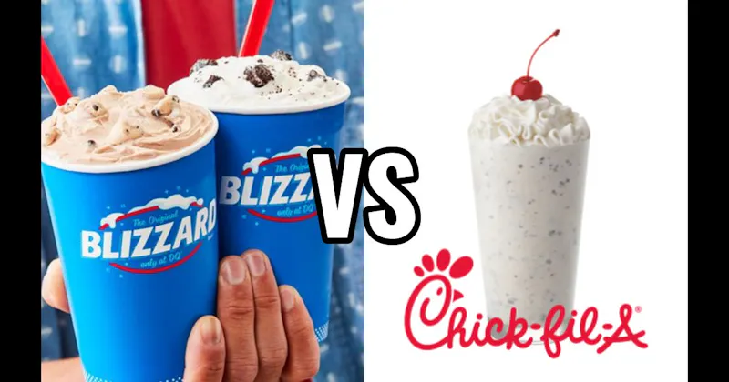 Chick-fil-A Cookies & Cream Milkshake vs. Dairy Queen Blizzard 