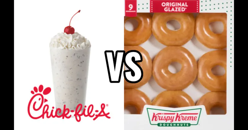 Chick-fil-A Cookies & Cream Milkshake vs. Krispy Kreme Original Glazed