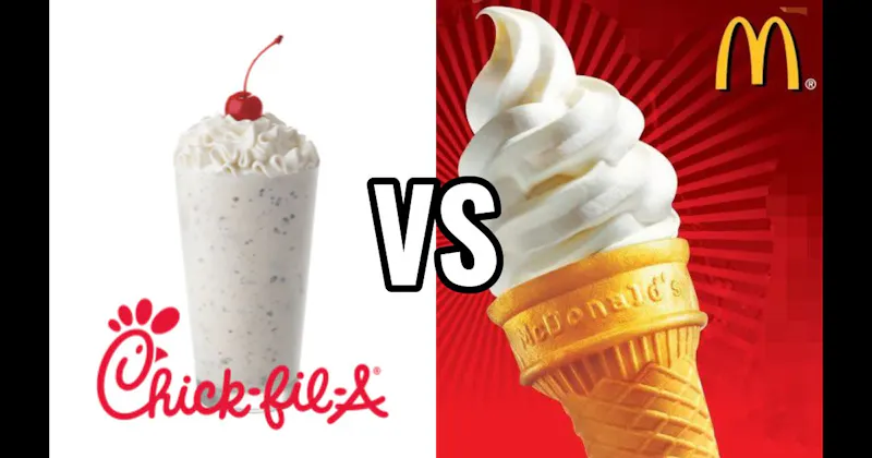 Chick-fil-A Cookies & Cream Milkshake vs. McDonald’s Soft Serve Cone