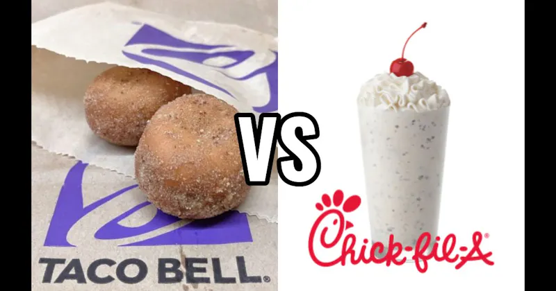 Chick-fil-A Cookies & Cream Milkshake vs. Taco Bell Cinnabon Delights