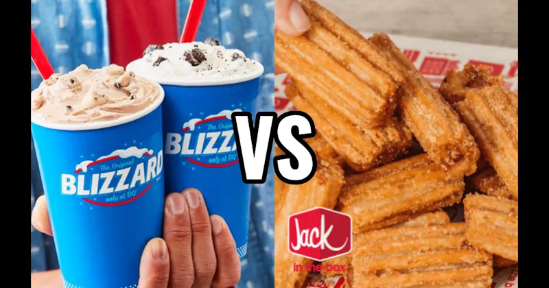 Dairy Queen Blizzard  vs. Jack in the Box Mini Churros