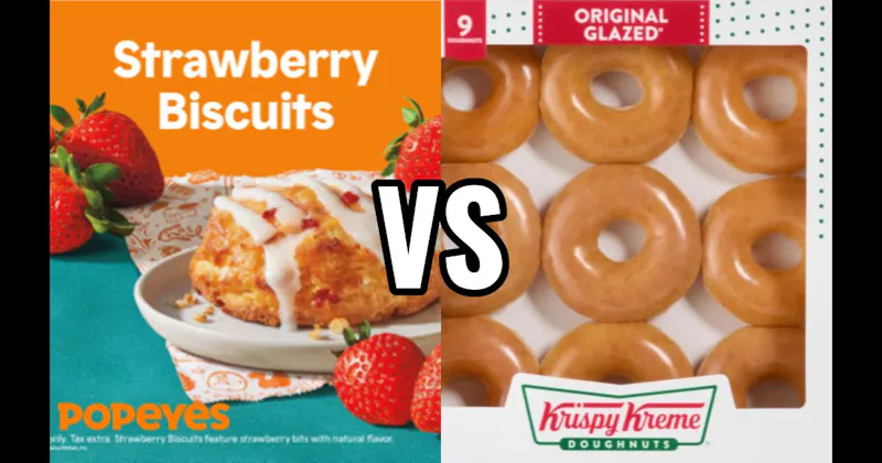 Krispy Kreme Original Glazed vs. Popeyes Strawberry Biscuit