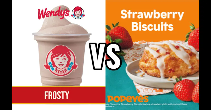 Popeyes Strawberry Biscuit vs. Wendy’s Frosty