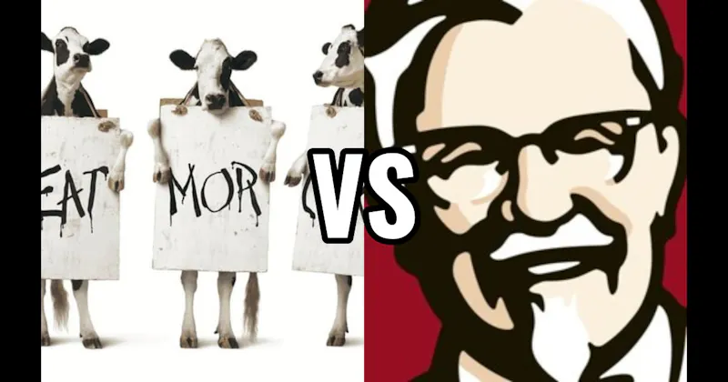 Colonel Sanders (KFC) vs. Cows (Chick-fil-a)