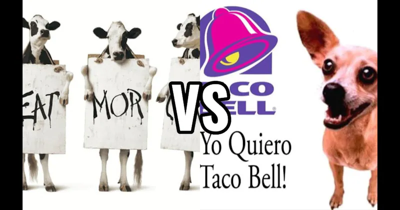 Cows (Chick-fil-a) vs. Taco Bell Chihuahua (Taco Bell)