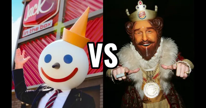 Jack Box (Jack in the Box) vs. The King (Burger King)