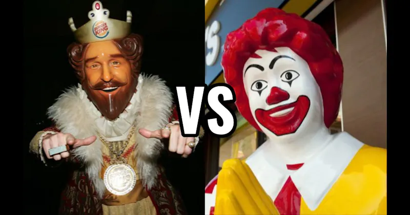 Ronald McDonald (McDonald’s) vs. The King (Burger King)