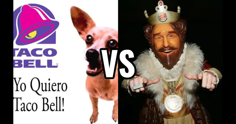 Taco Bell Chihuahua (Taco Bell) vs. The King (Burger King)