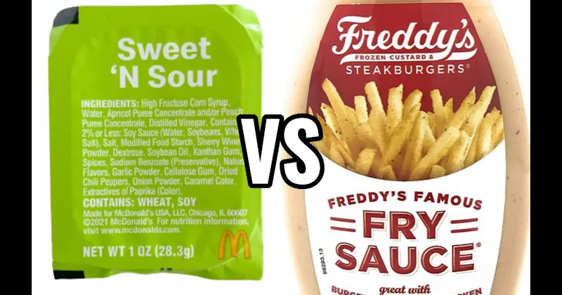 Freddy’s Fry Sauce (Freddy’s) vs. McDonald’s Sweet ‘N Sour Sauce (McDonald’s)