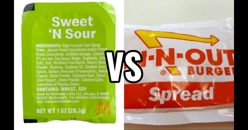 In-N-Out Spread (In-N-Out) vs. McDonald’s Sweet ‘N Sour Sauce (McDonald’s)