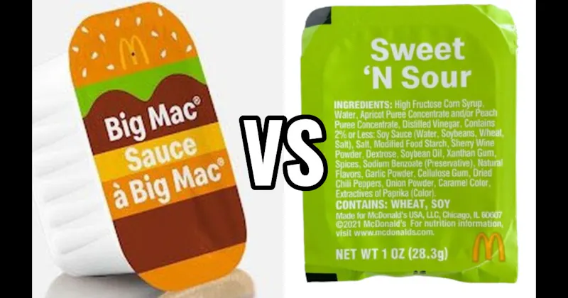 McDonald’s Big Mac Sauce (McDonald’s) vs. McDonald’s Sweet ‘N Sour Sauce (McDonald’s)