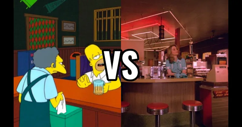 Double R Diner (Twin Peaks) vs. Moe’s Tavern (The Simpsons)
