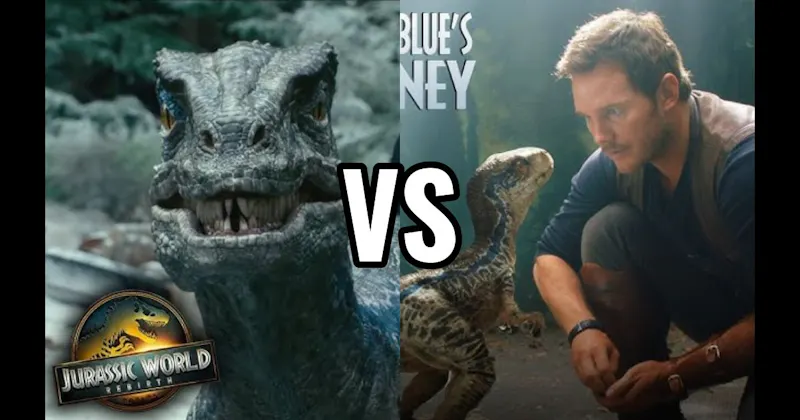 Blue (Jurassic World) vs. Rexy (Jurassic Park)