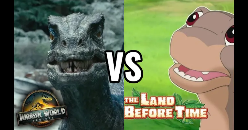 Littlefoot (Land Before Time) vs. Rexy (Jurassic Park)