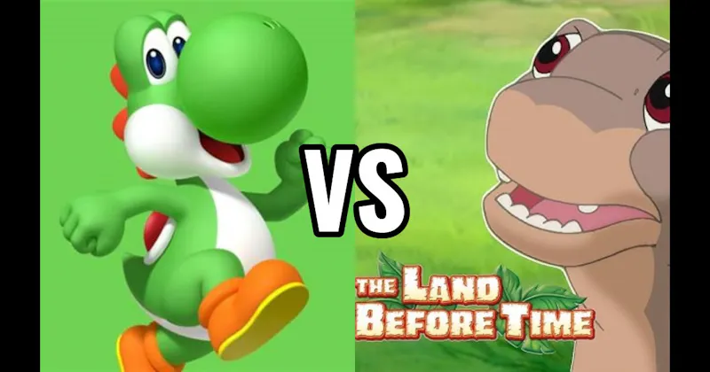 Littlefoot (Land Before Time) vs. Yoshi (Nintendo)