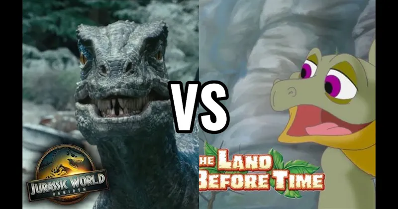 Rexy (Jurassic Park) vs. Spike (Land Before Time)