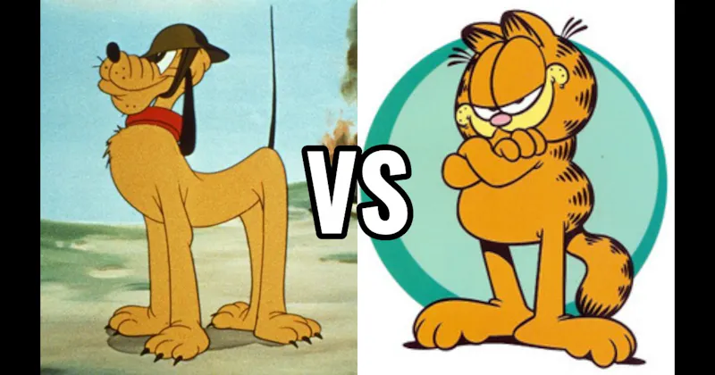 Garfield (Garfield) vs. Pluto (Disney)