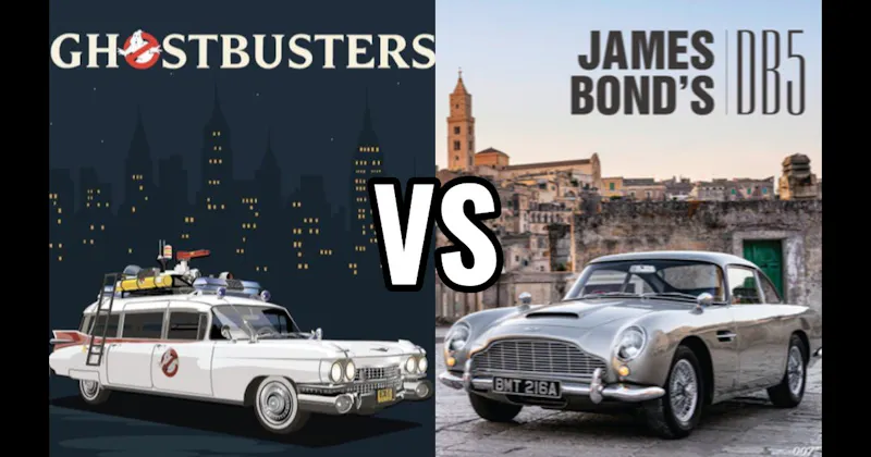 Aston Martin DB5 (James Bond) vs. Ecto-1 (Ghostbusters)