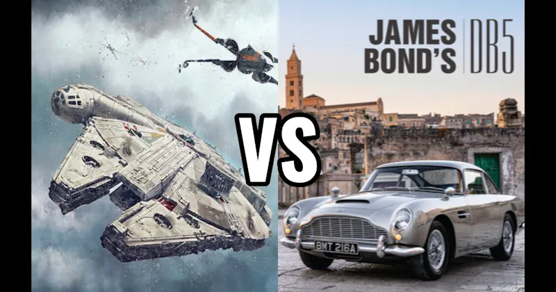 Aston Martin DB5 (James Bond) vs. Millennium Falcon (Star Wars)