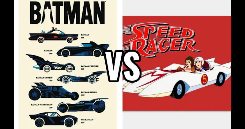 Batmobile (Batman) vs. Mach 5 (Speed Racer)