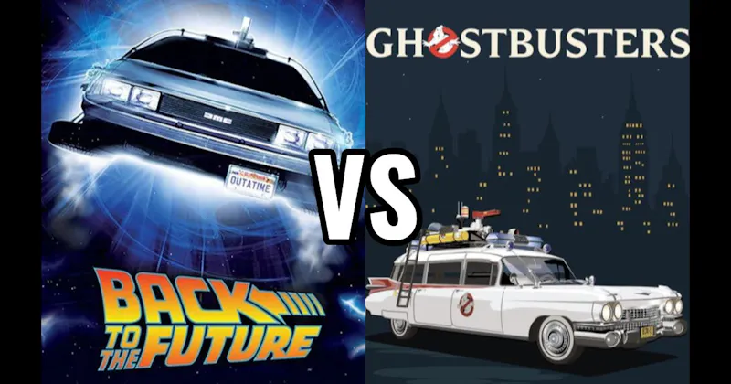 DeLorean Time Machine (Back to the Future) vs. Ecto-1 (Ghostbusters)