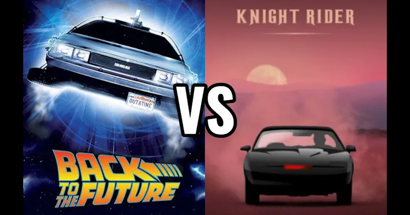 DeLorean Time Machine (Back to the Future) vs. K.I.T.T. (Knight Rider)