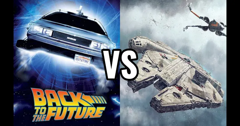 DeLorean Time Machine (Back to the Future) vs. Millennium Falcon (Star Wars)