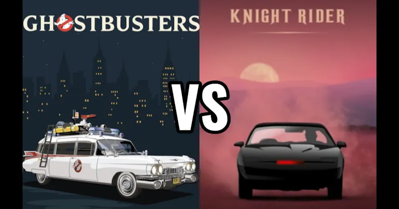 Ecto-1 (Ghostbusters) vs. K.I.T.T. (Knight Rider)