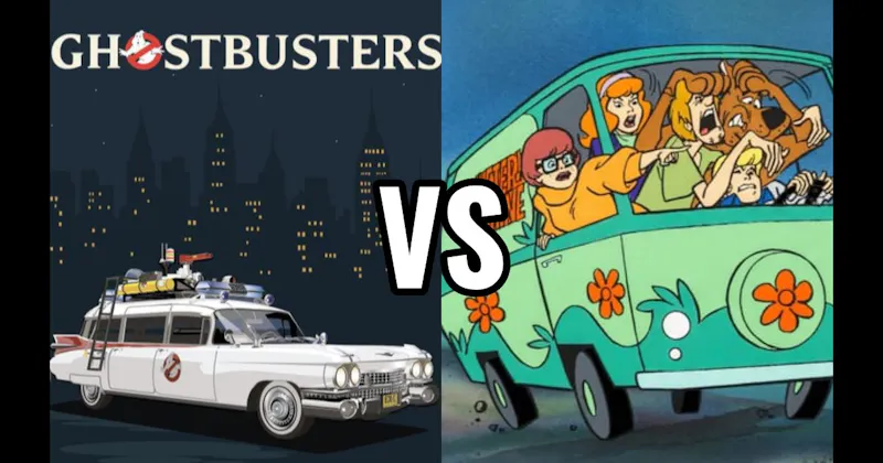 Ecto-1 (Ghostbusters) vs. Mystery Machine (Scooby-Doo)