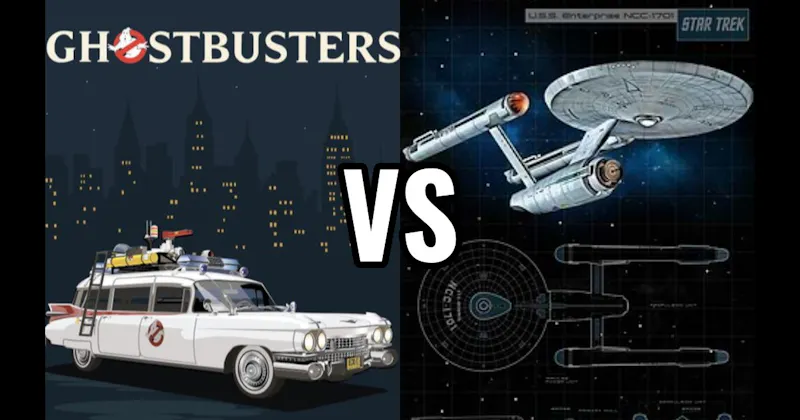 Ecto-1 (Ghostbusters) vs. USS Enterprise (Star Trek)