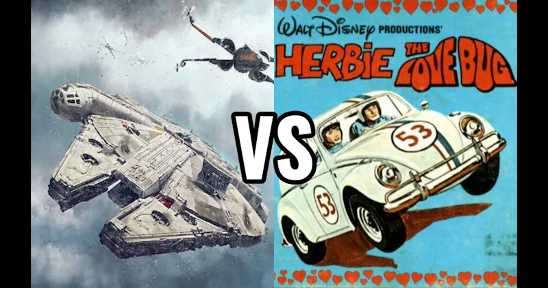 Herbie (The Love Bug) vs. Millennium Falcon (Star Wars)