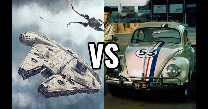 Herbie (The Love Bug) vs. Millennium Falcon (Star Wars)