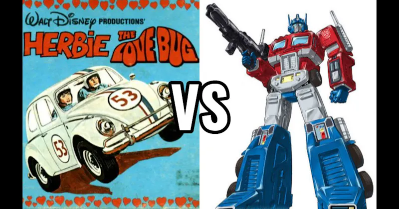 Herbie (The Love Bug) vs. Optimus Prime Truck (Transformers)