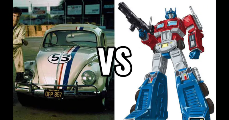Herbie (The Love Bug) vs. Optimus Prime Truck (Transformers)