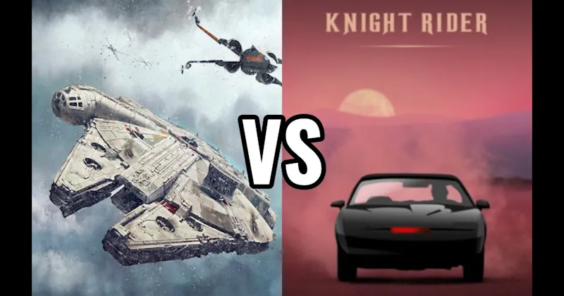 K.I.T.T. (Knight Rider) vs. Millennium Falcon (Star Wars)