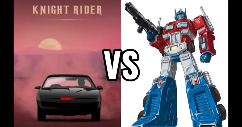 K.I.T.T. (Knight Rider) vs. Optimus Prime Truck (Transformers)