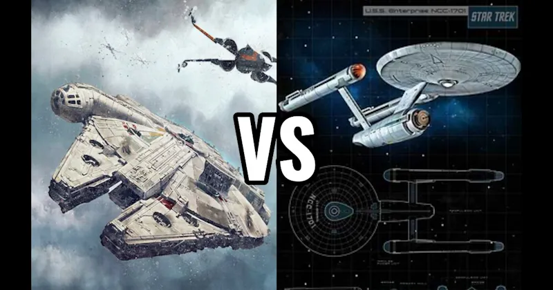 Millennium Falcon (Star Wars) vs. USS Enterprise (Star Trek)