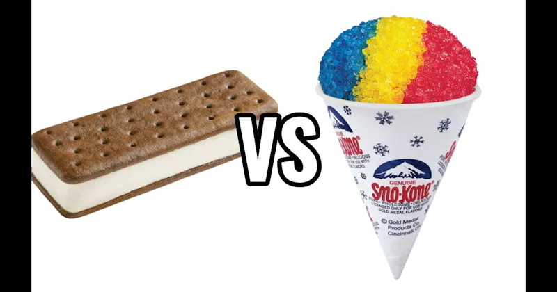 Ice Cream Sandwich vs. Snow Cones