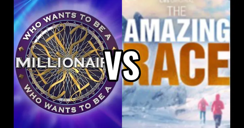 Amazing Race vs. Who Wants to Be a Millionaire